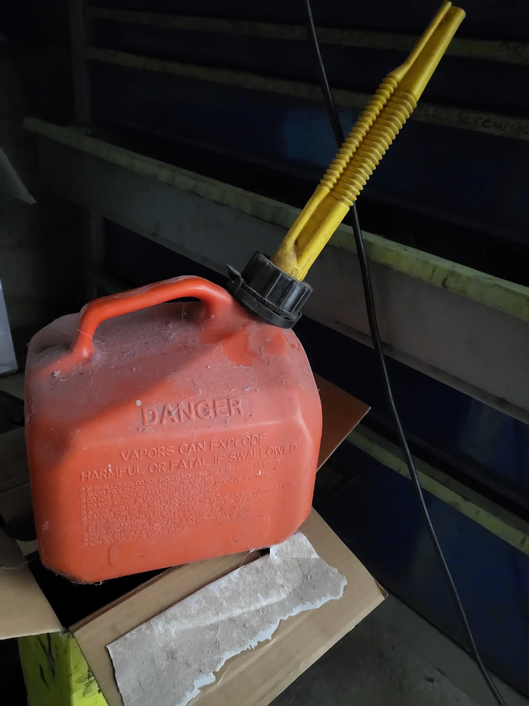 Orange Plastic Gas Can