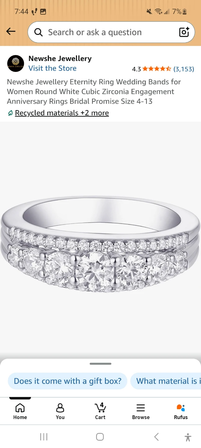 Jewellery Cubic Zirconia Ring