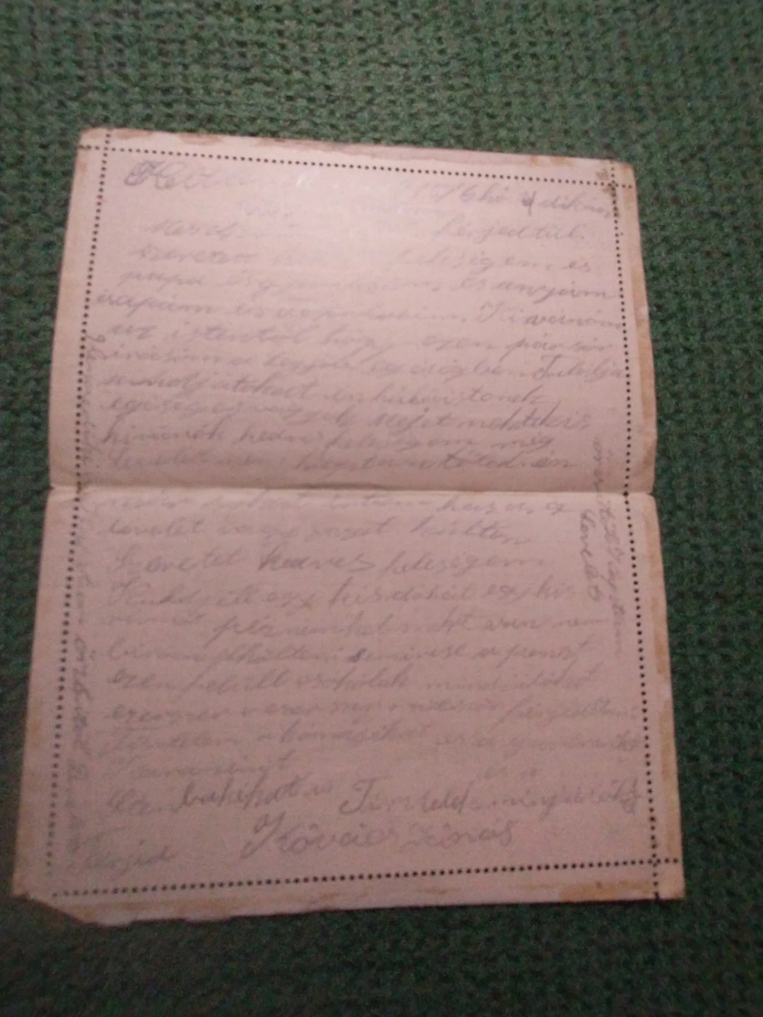 1915 WWI Austro-Hungarian Military Field Post censored letter - photo 5