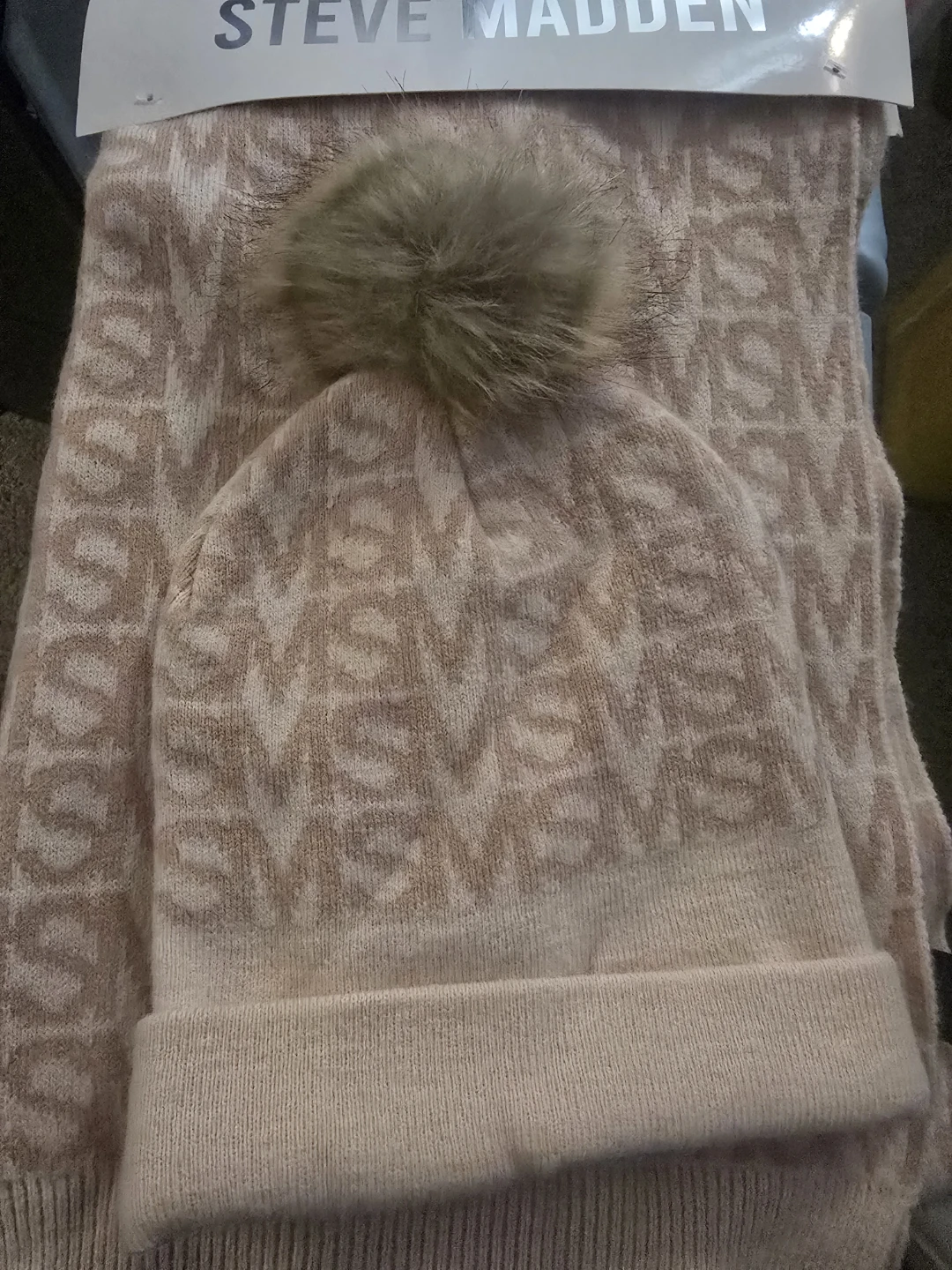 Steve Madden Beanie and Scarf Set
