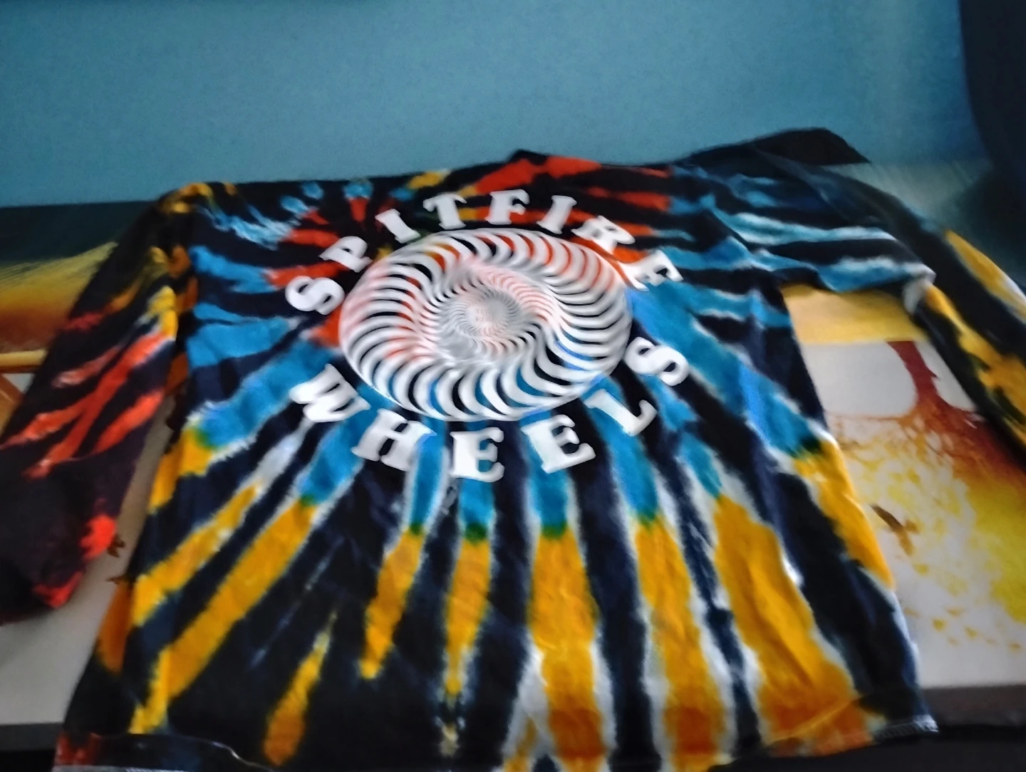 Spitfire Wheels Tie-Dye Long Sleeve T-Shirt Medium