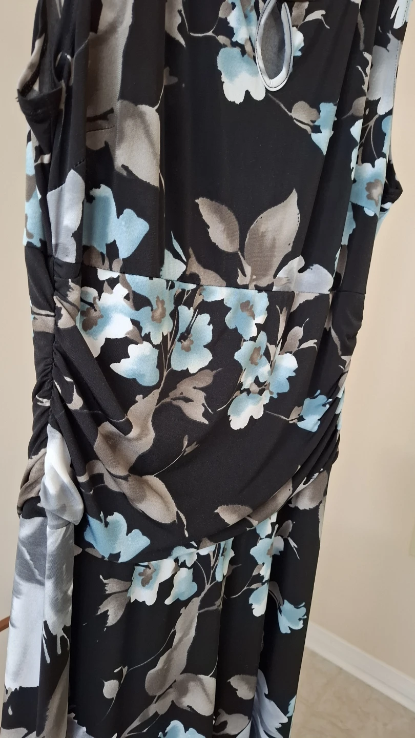 Denver Hayes Blue Floral Sleeveless Dress Size L - photo 2