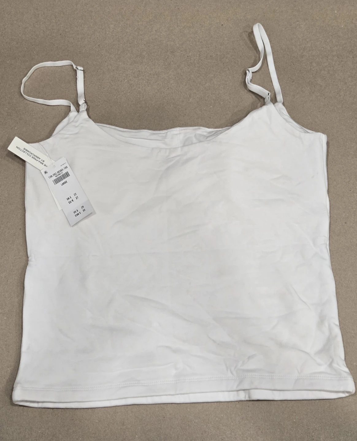 Abercrombie White Bra-Free Tank Top - Large