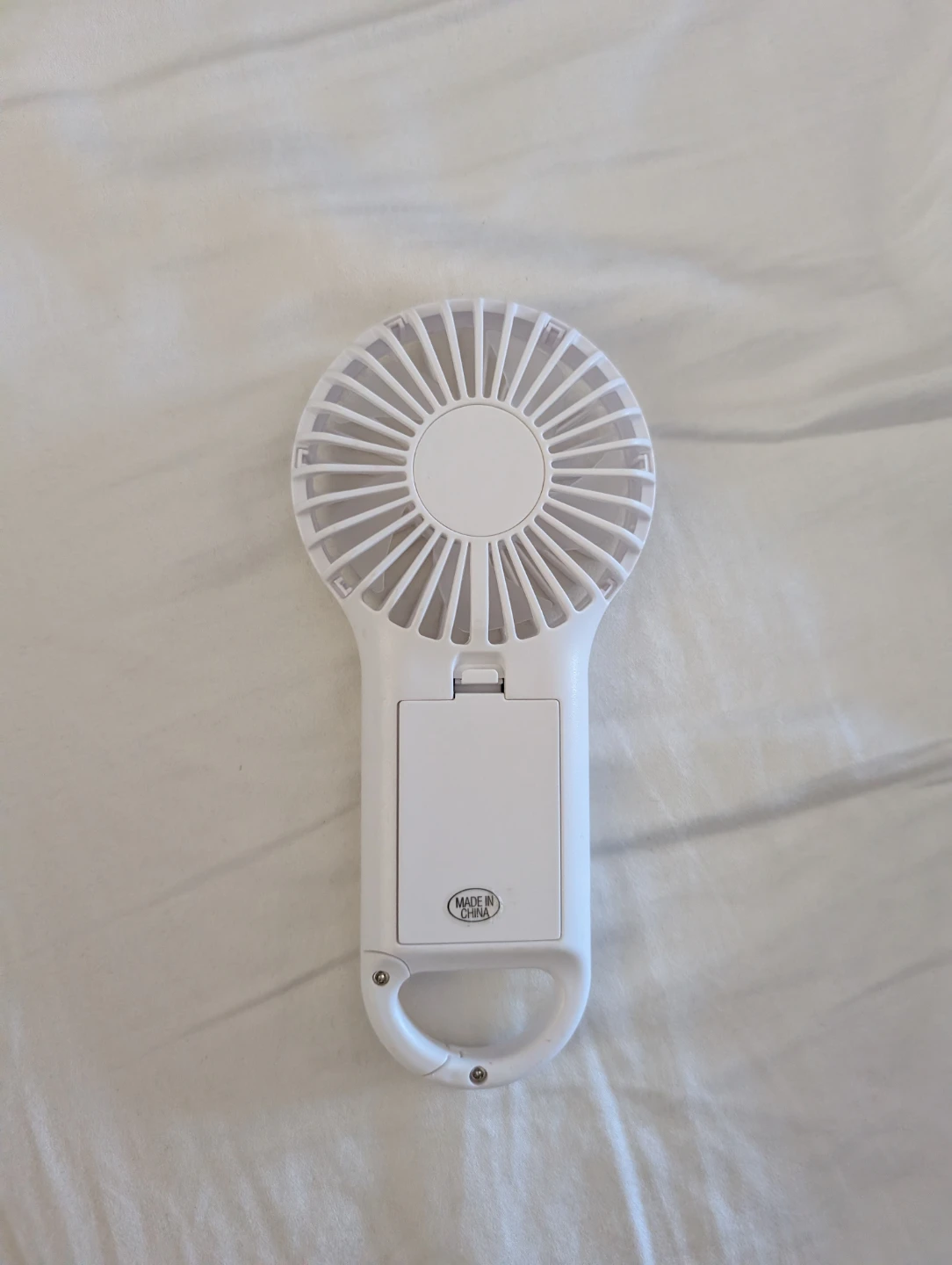 White Mini Portable Fan with 2 speeds great for summer - photo 2