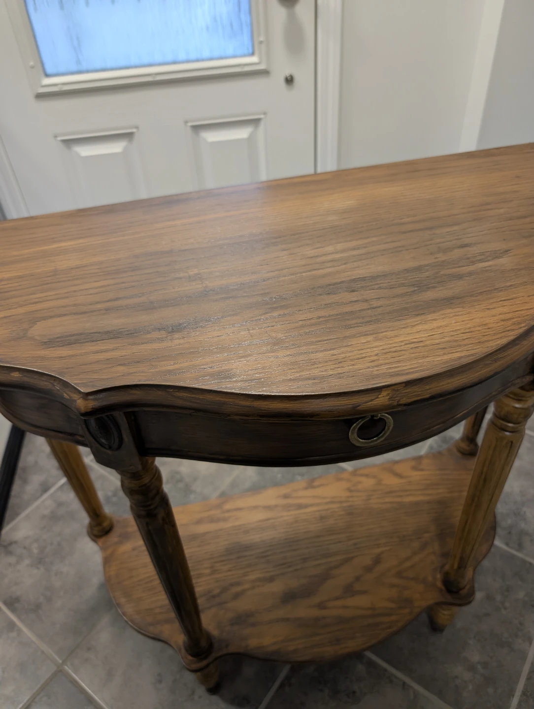 Wooden Console Table with Drawer and Shelf - photo 2