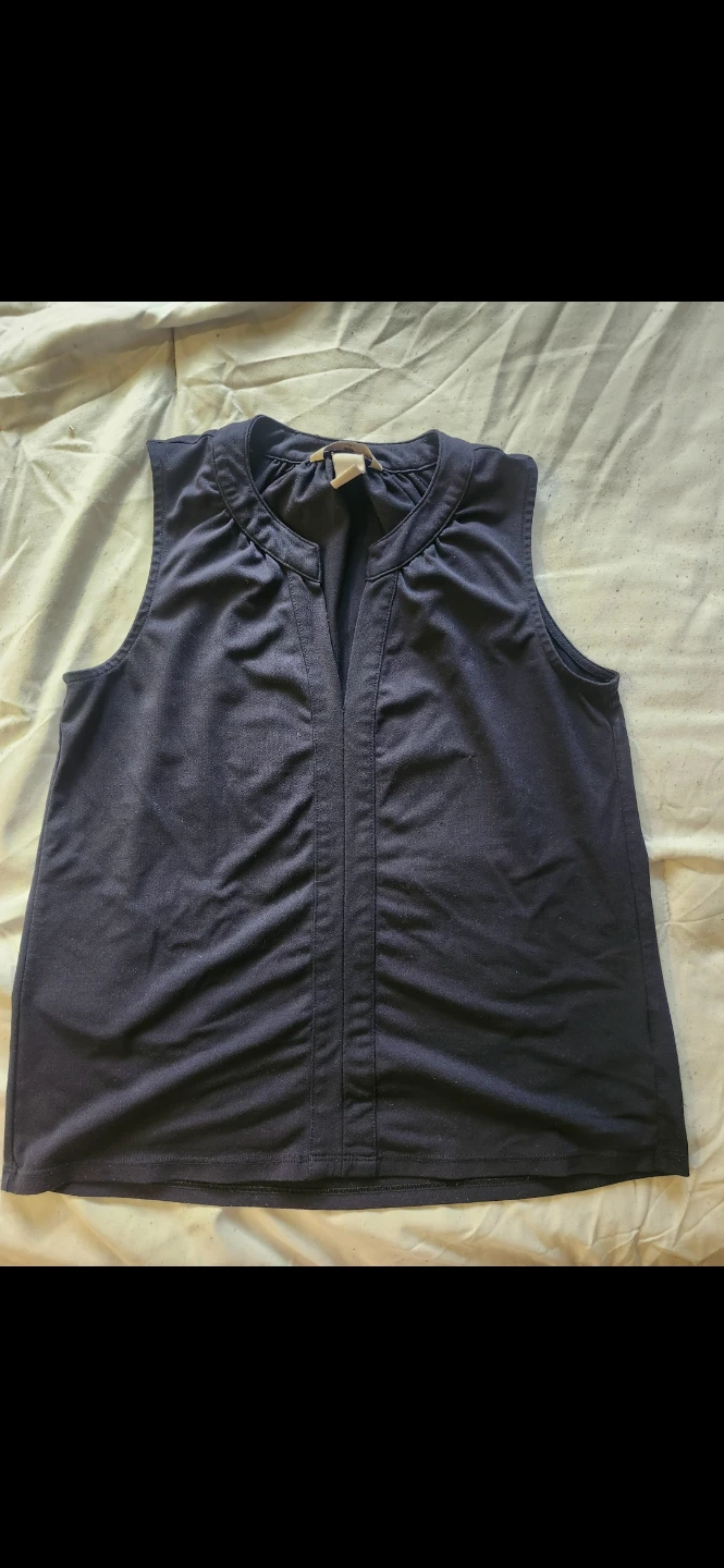 H&M Navy Blue Sleeveless Blouse