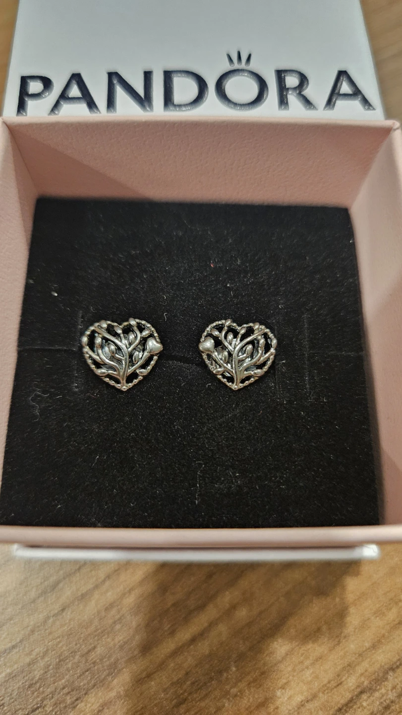 Pandora Family Tree Heart Stud Earrings - photo 2