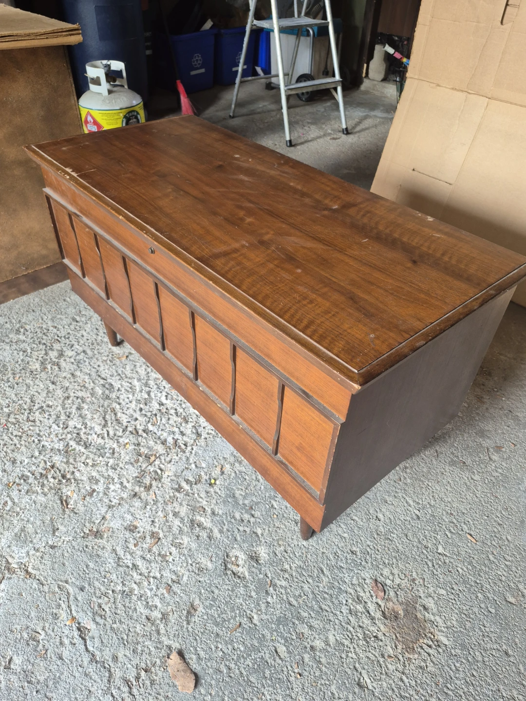 Mid-century modern style wooden storage chest / blanket box - photo 5