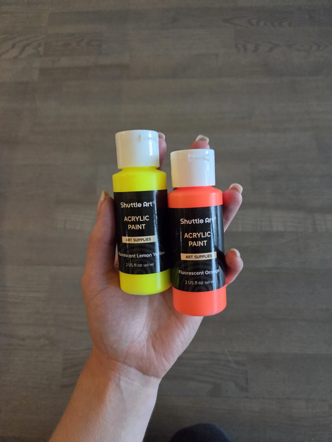 Acrylic Paint - Fluorescent Yellow & Orange