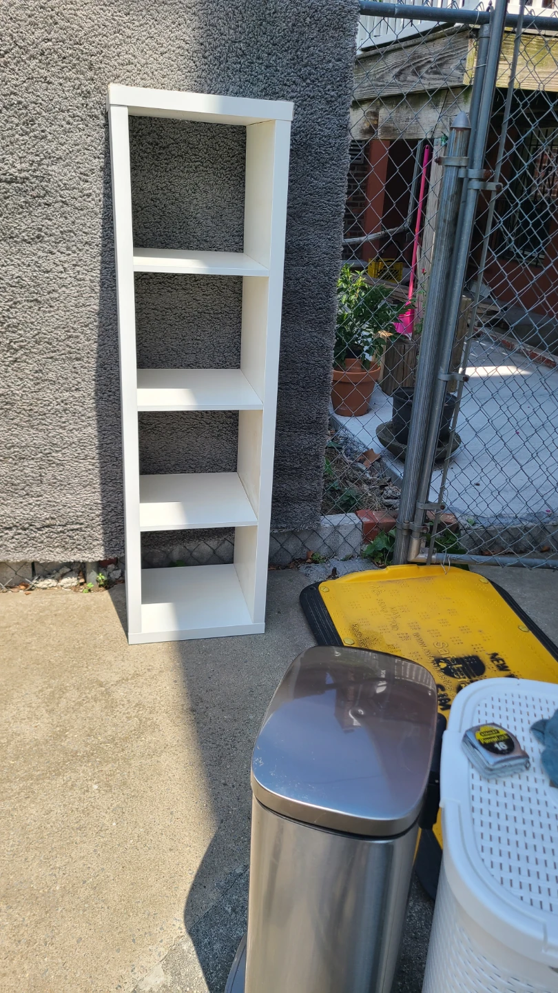 White 4-Shelf Bookshelf - photo 3