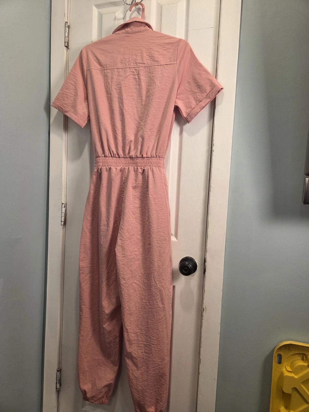 Pink Collared Short Sleeve Jumpsuit - photo 3