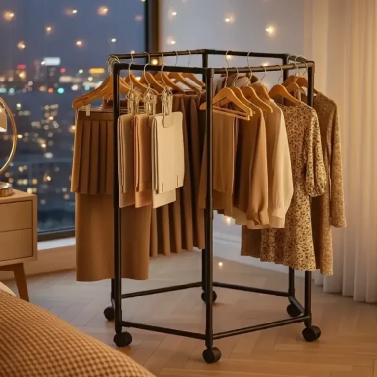 (BRAND NEW) Multiuse Hexagon Dry & Clothes Rack with Wheels