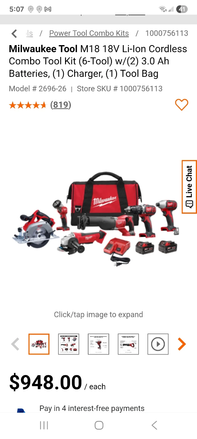 Brand new Milwaukee M18 6-Tool Combo Kit - photo 3