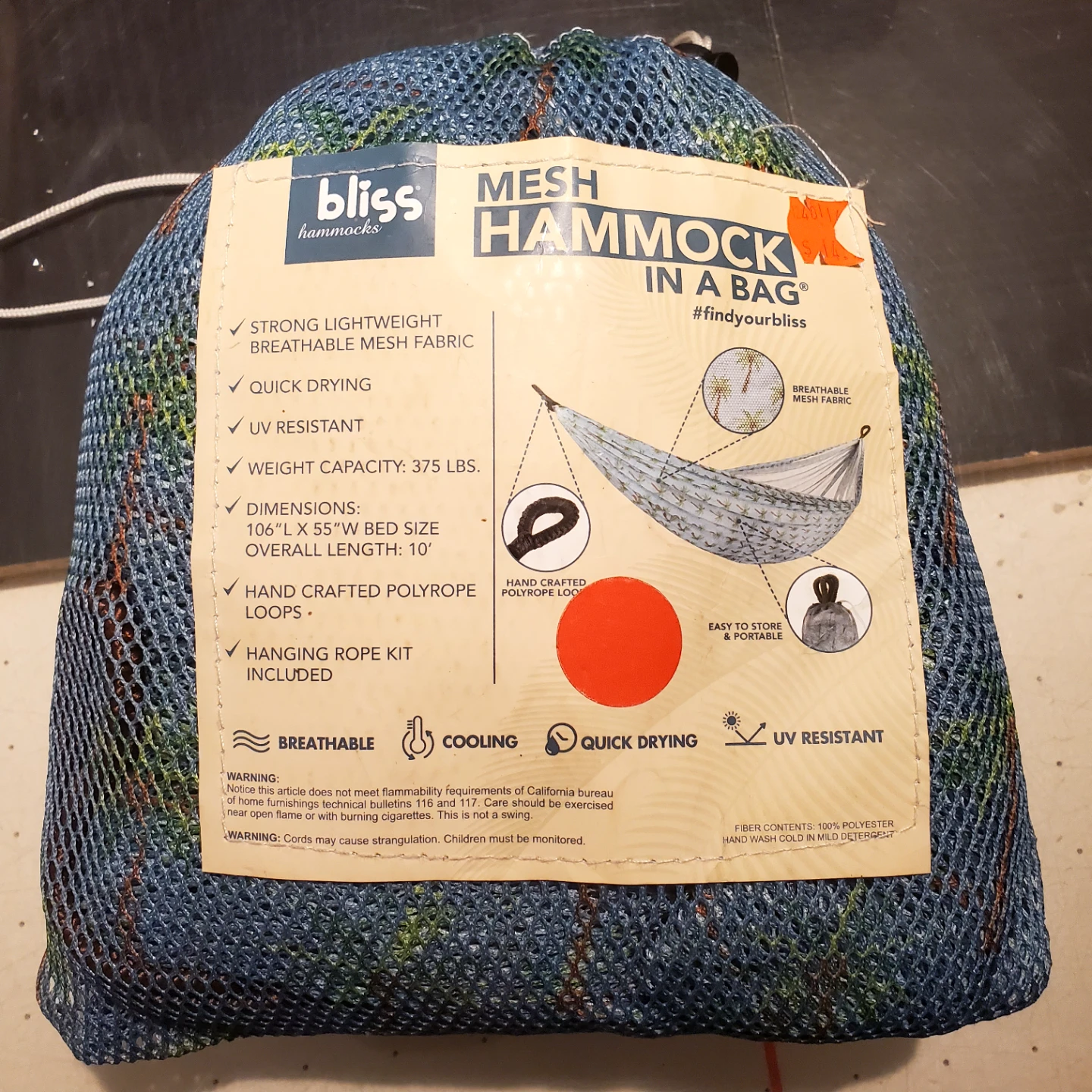 Bliss Hammocks Mesh Hammock in a Bag - photo 3