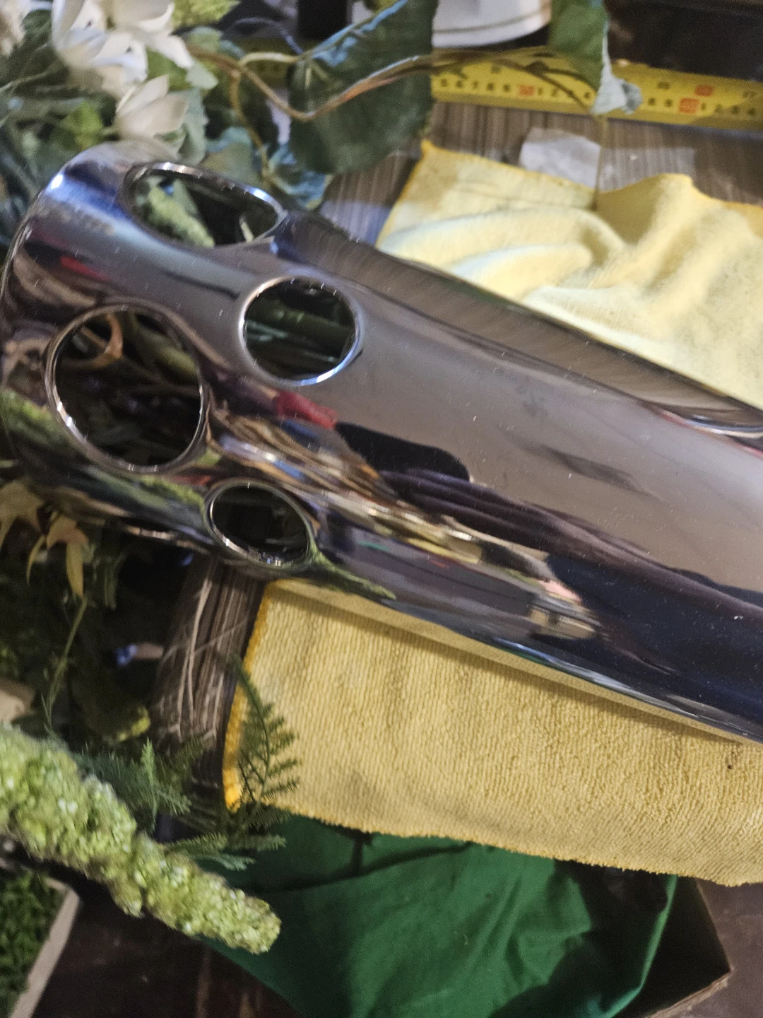 Chrome Vase with Cutout Details - photo 5