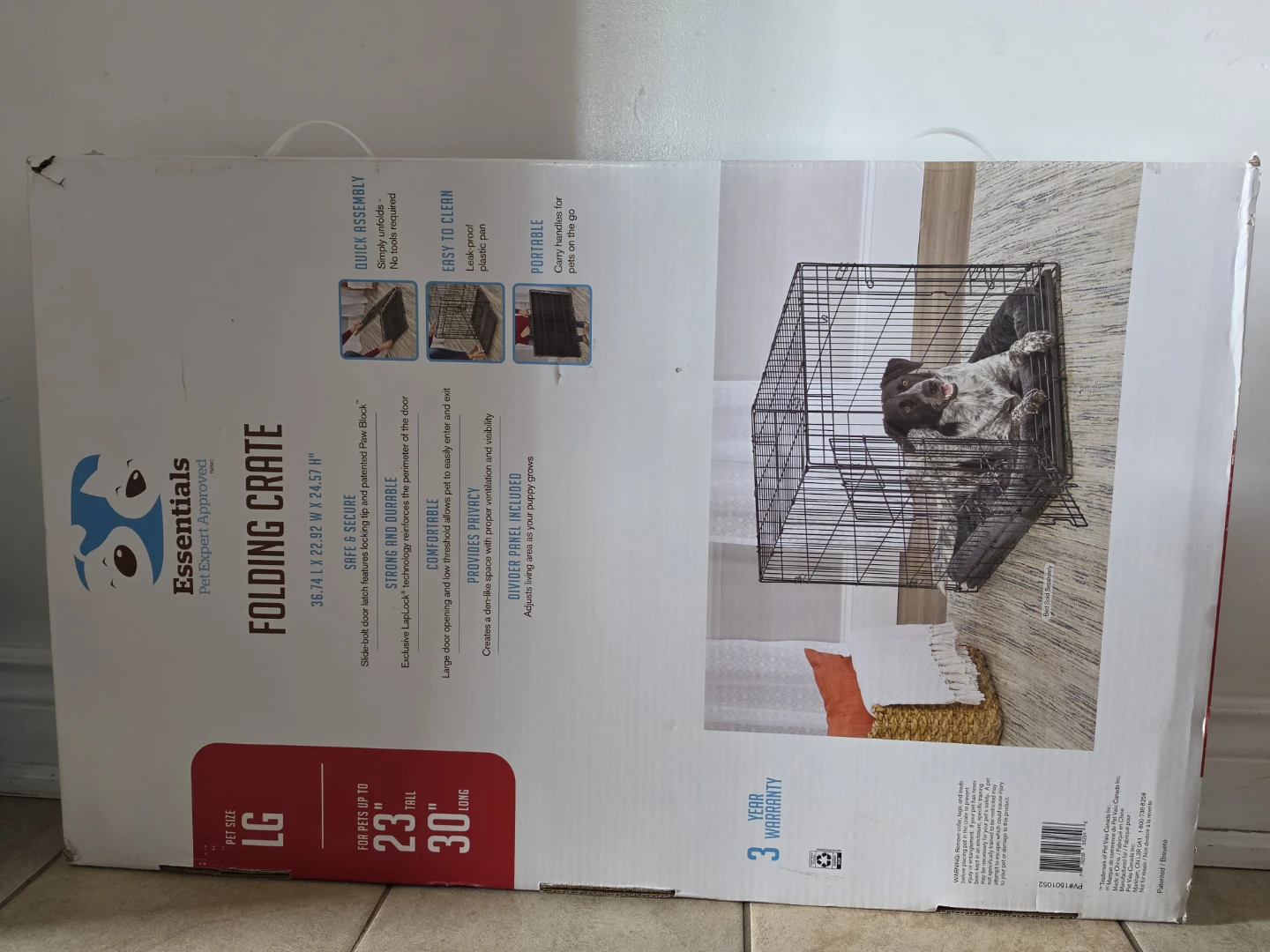 Essentials Pet Expert Approved Folding Dog Crate - Large - photo 3