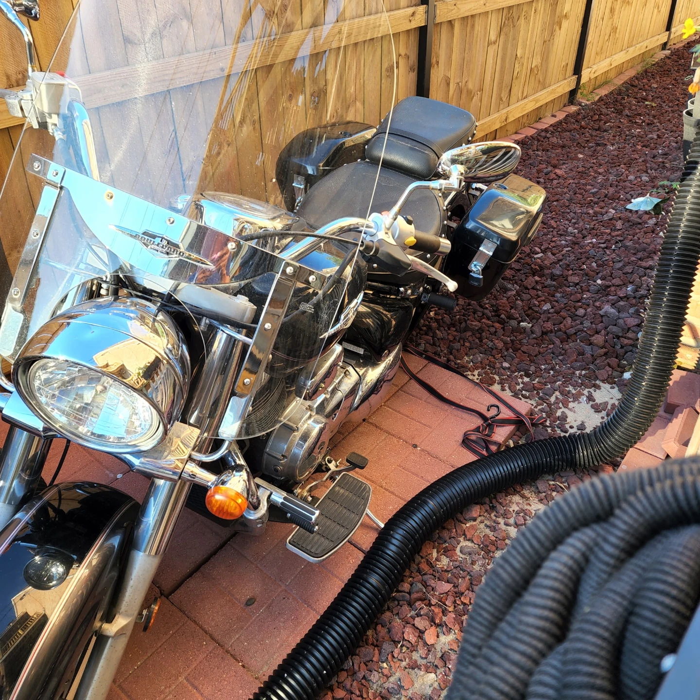 Black Motorcycle with Saddlebags - photo 3
