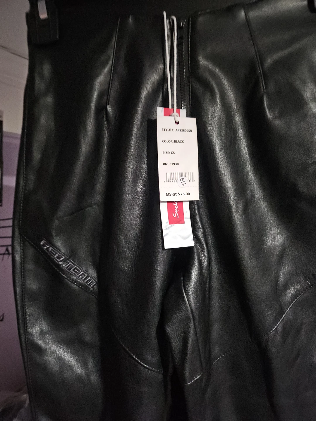 RED "Smoke Rise" Faux Leather Pants - photo 2
