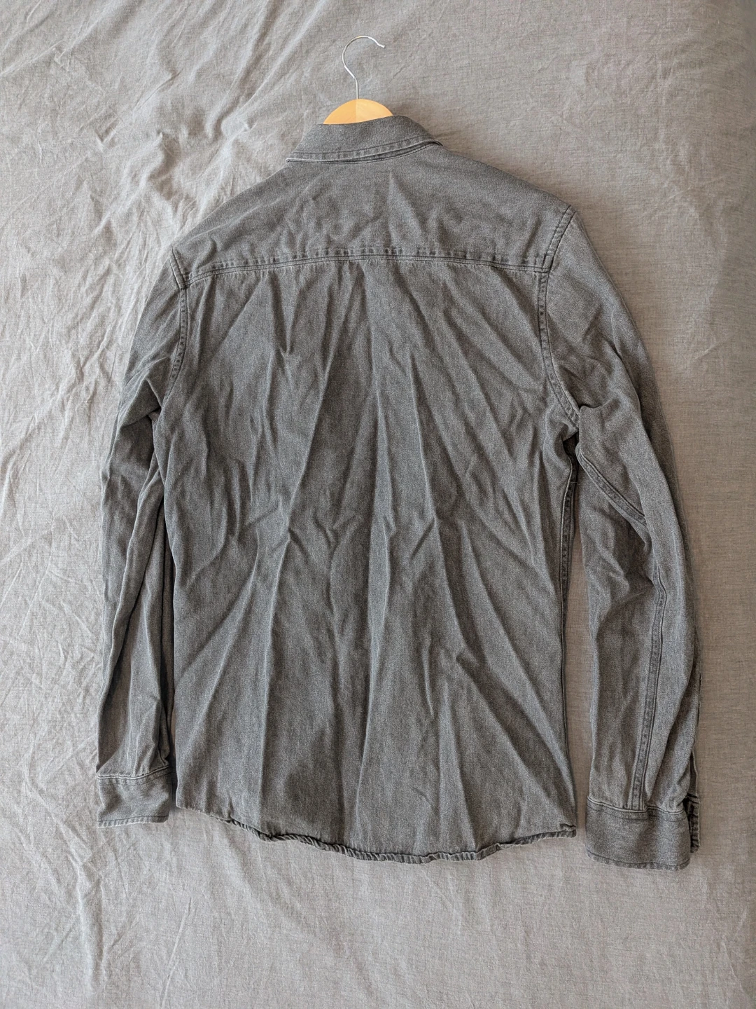 ONLY & SONS Slim Fit Button-Up Shirt - Grey - photo 3