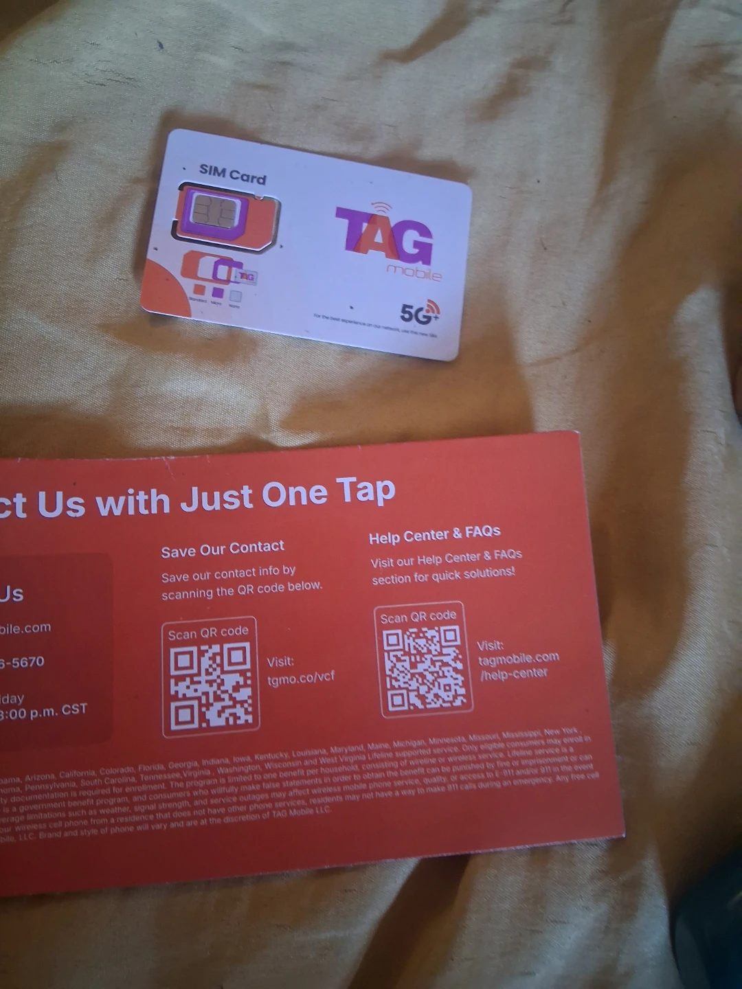 TAG Mobile 5G SIM Card
