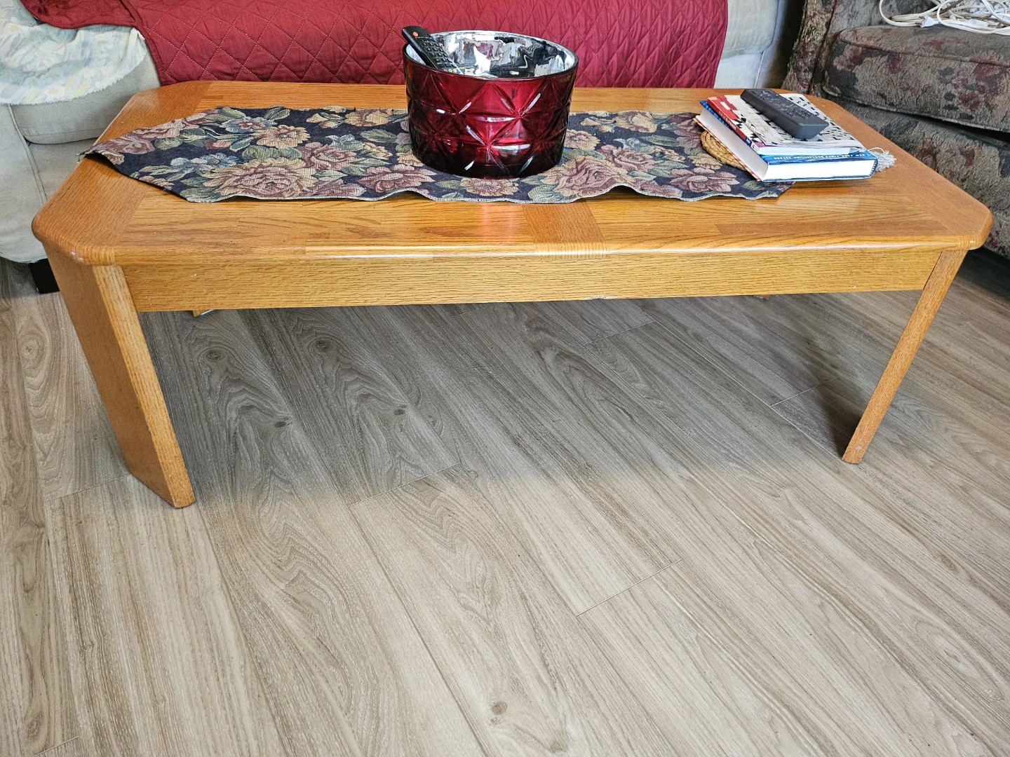 Oak Wood Coffee Table and 2 side tables - photo 2