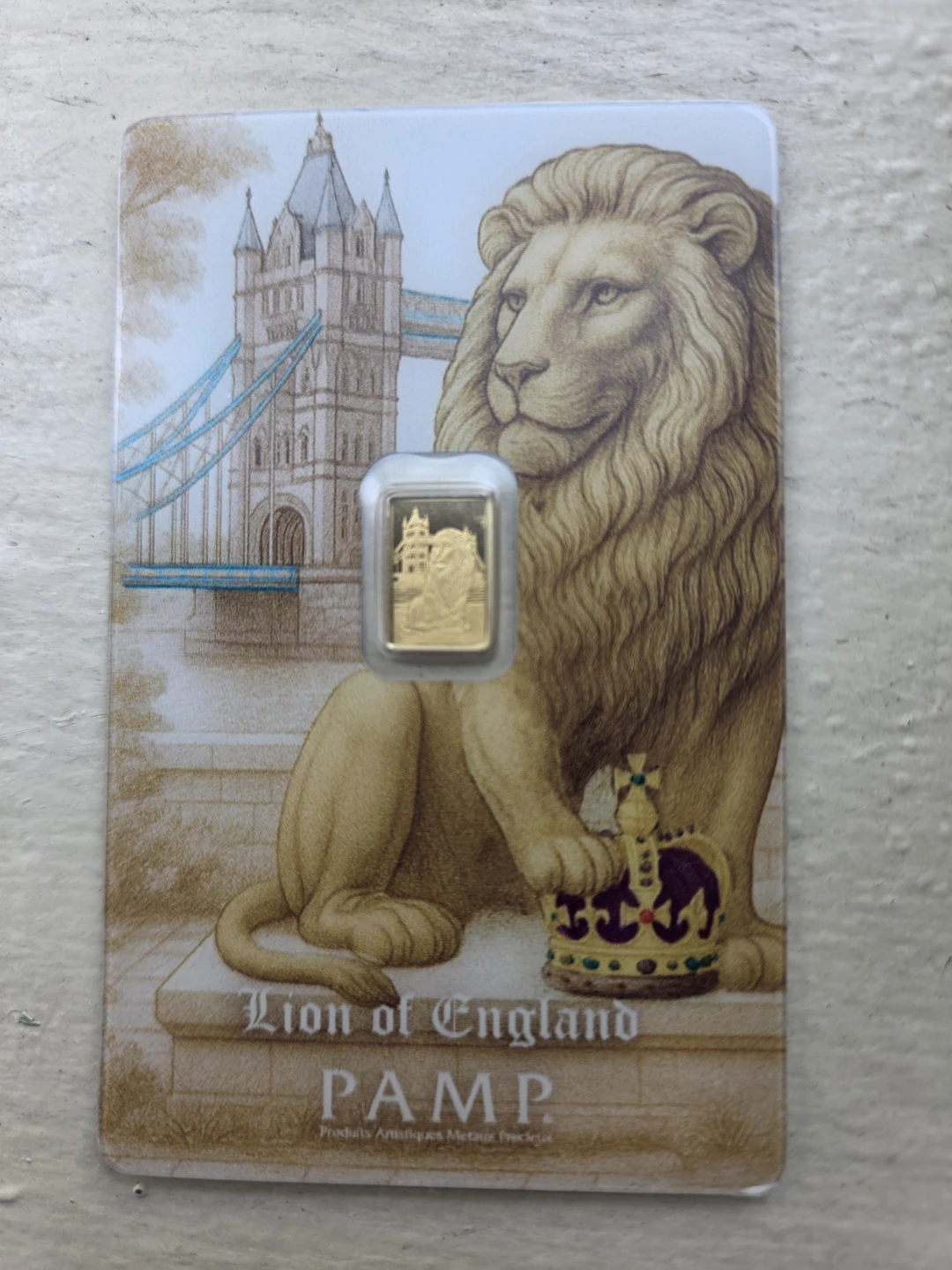 PAMP Suisse 0.5g Pure Gold Bar - Lion of England