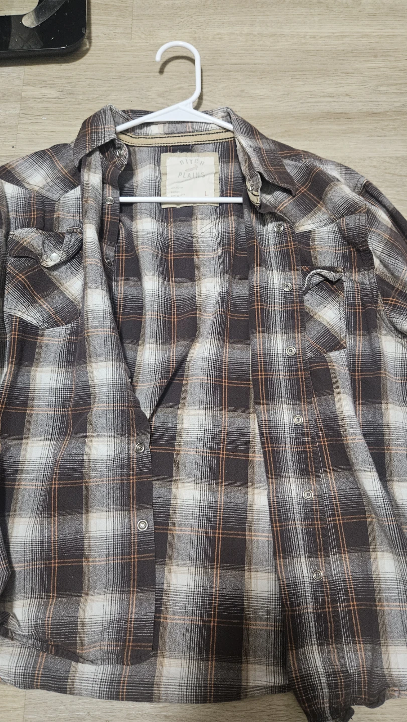 Ditch Plains Plaid Button-Up Shirt