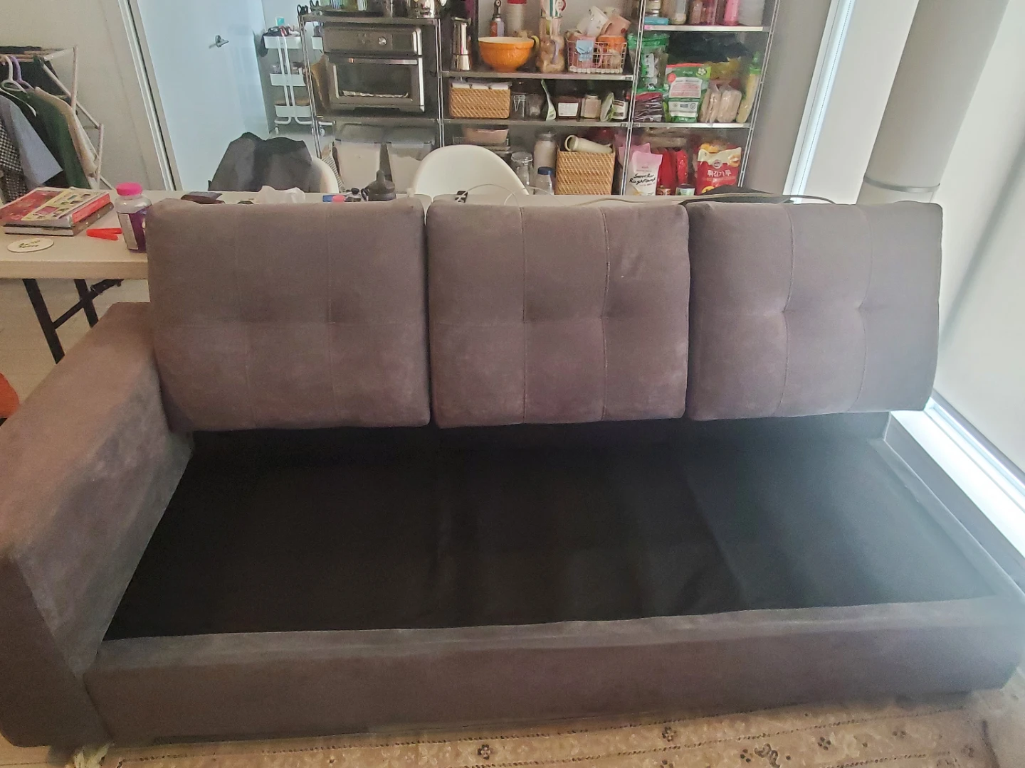 Cozy 3-Seta Grey Tufted Sofa - photo 2