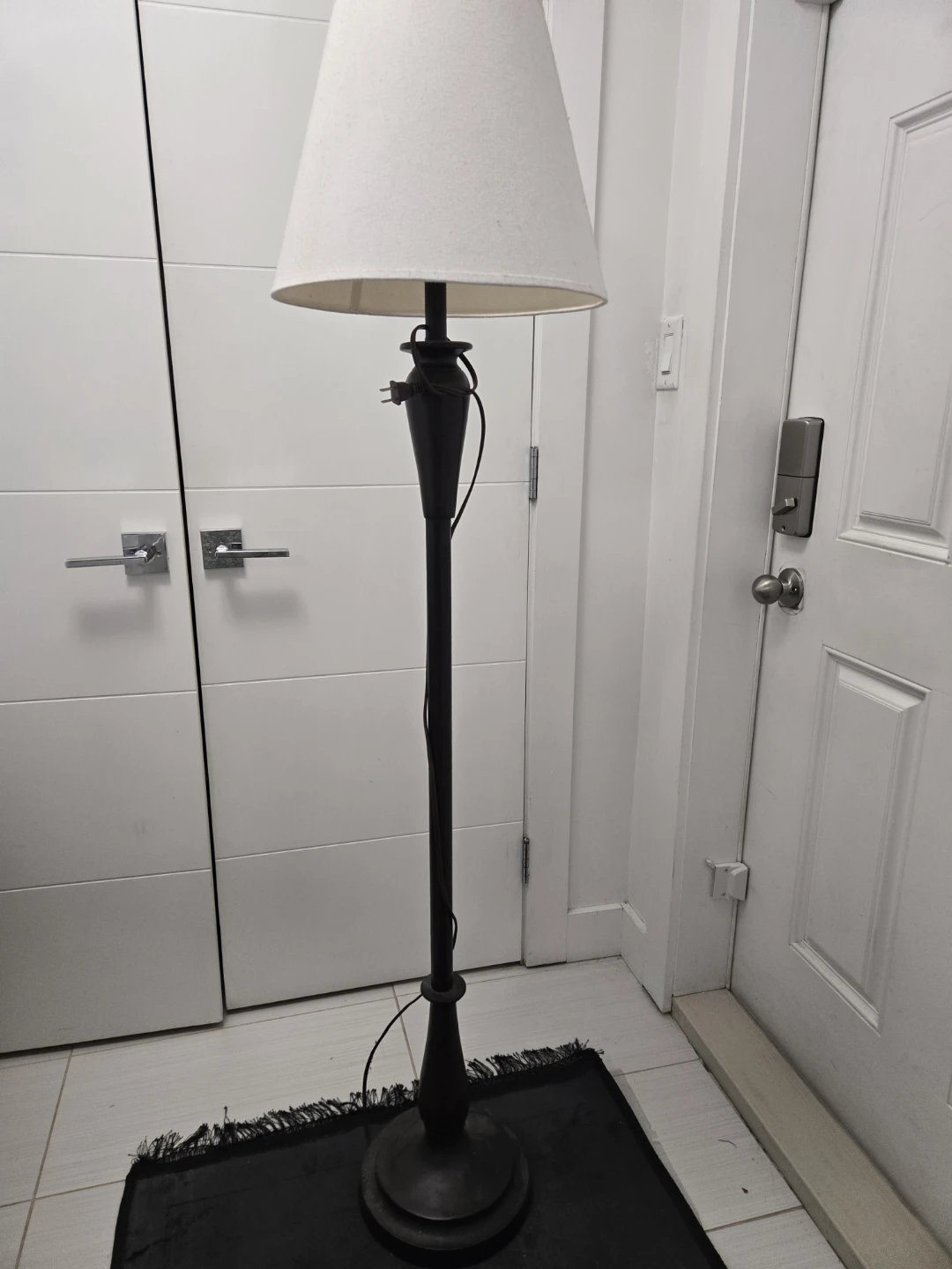 Floor Lamp with White Shade