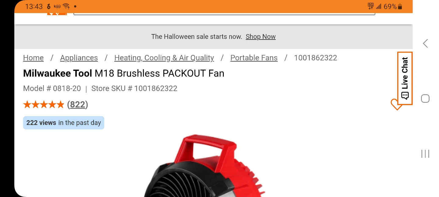 Milwaukee M18 18v Jobsite Fan - photo 4