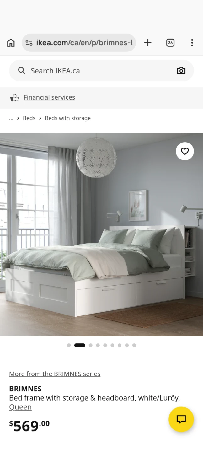 IKEA BRIMNES QUEEN BEDFRAME WITH STORAGE AND HEADBOARD