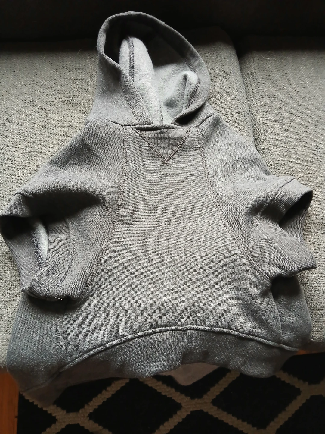 Dark Grey Dog Hoodie - Canada Paw Print Design - photo 2