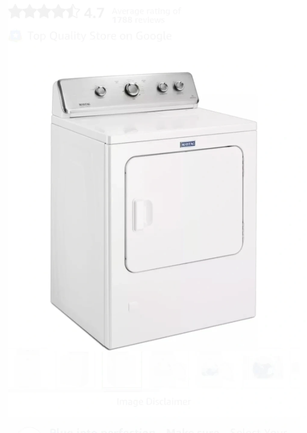Maytag White Electric Dryer - photo 3