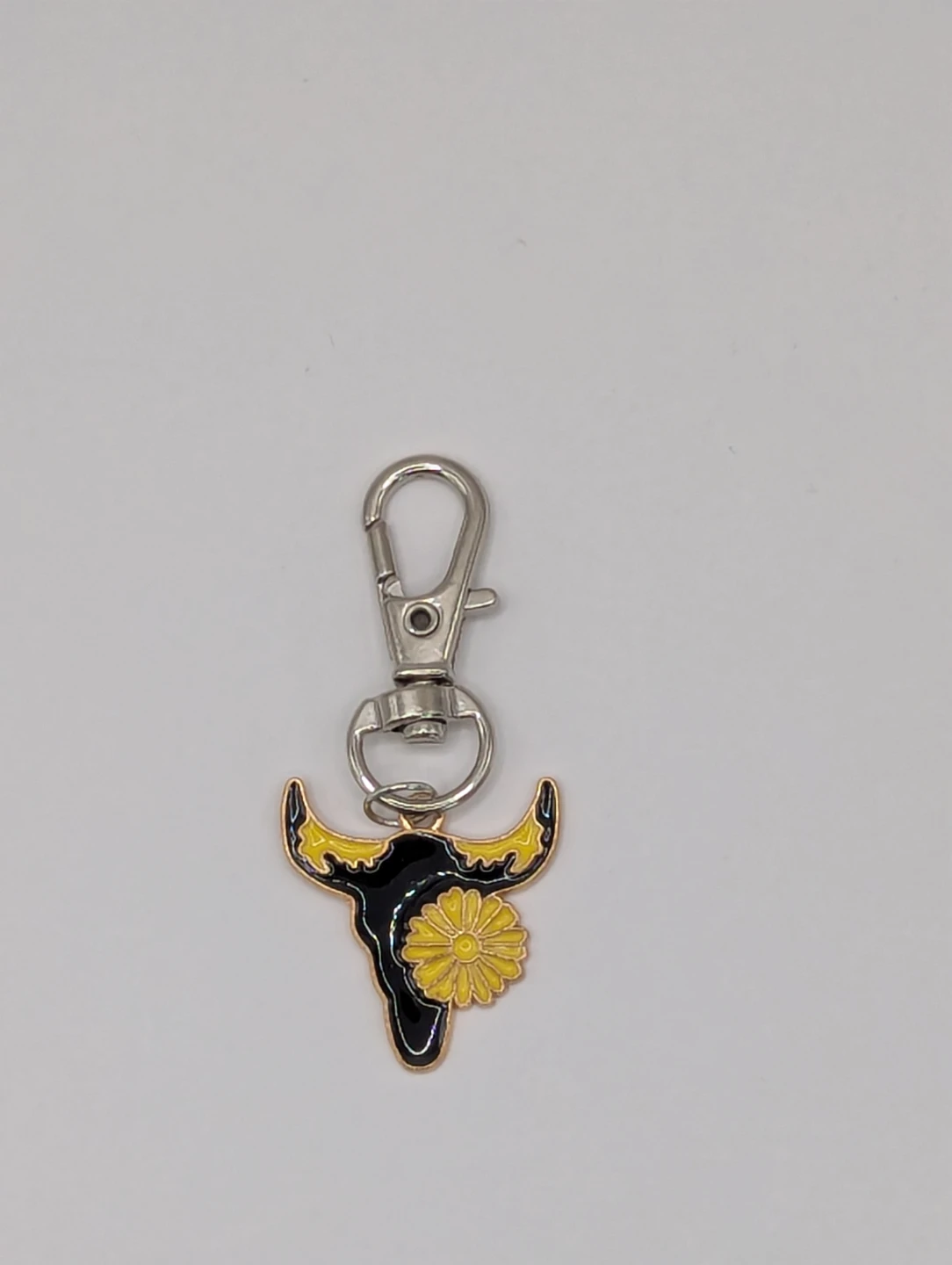 Longhorn skull and sunflower charm