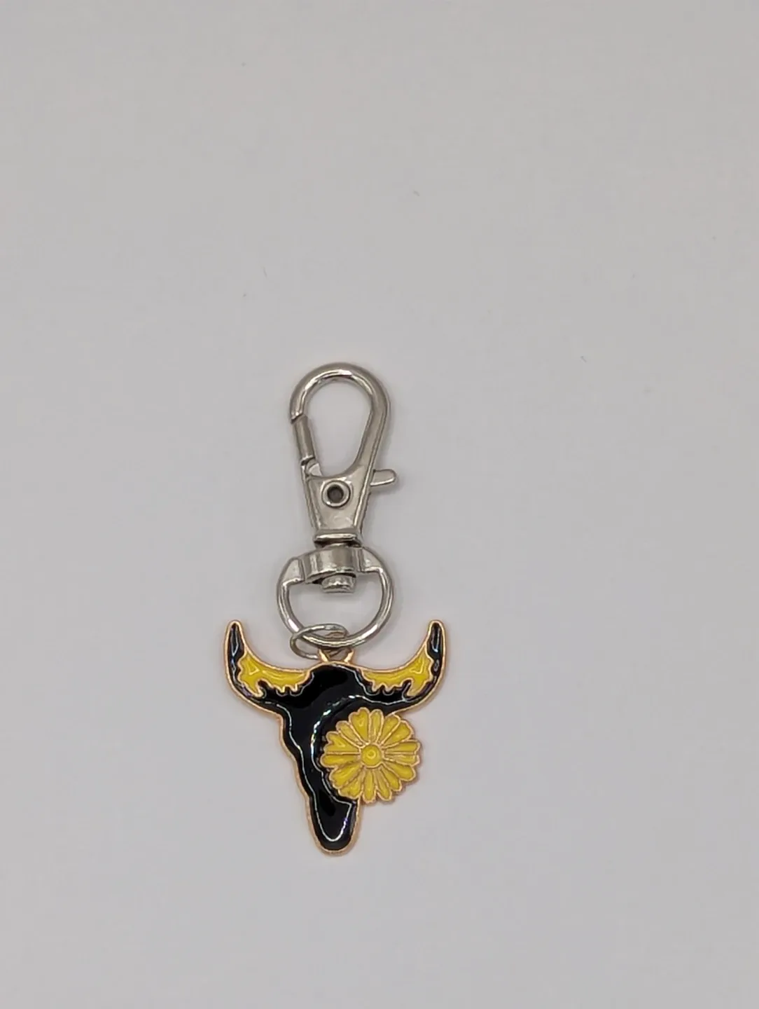 Longhorn skull and sunflower charm