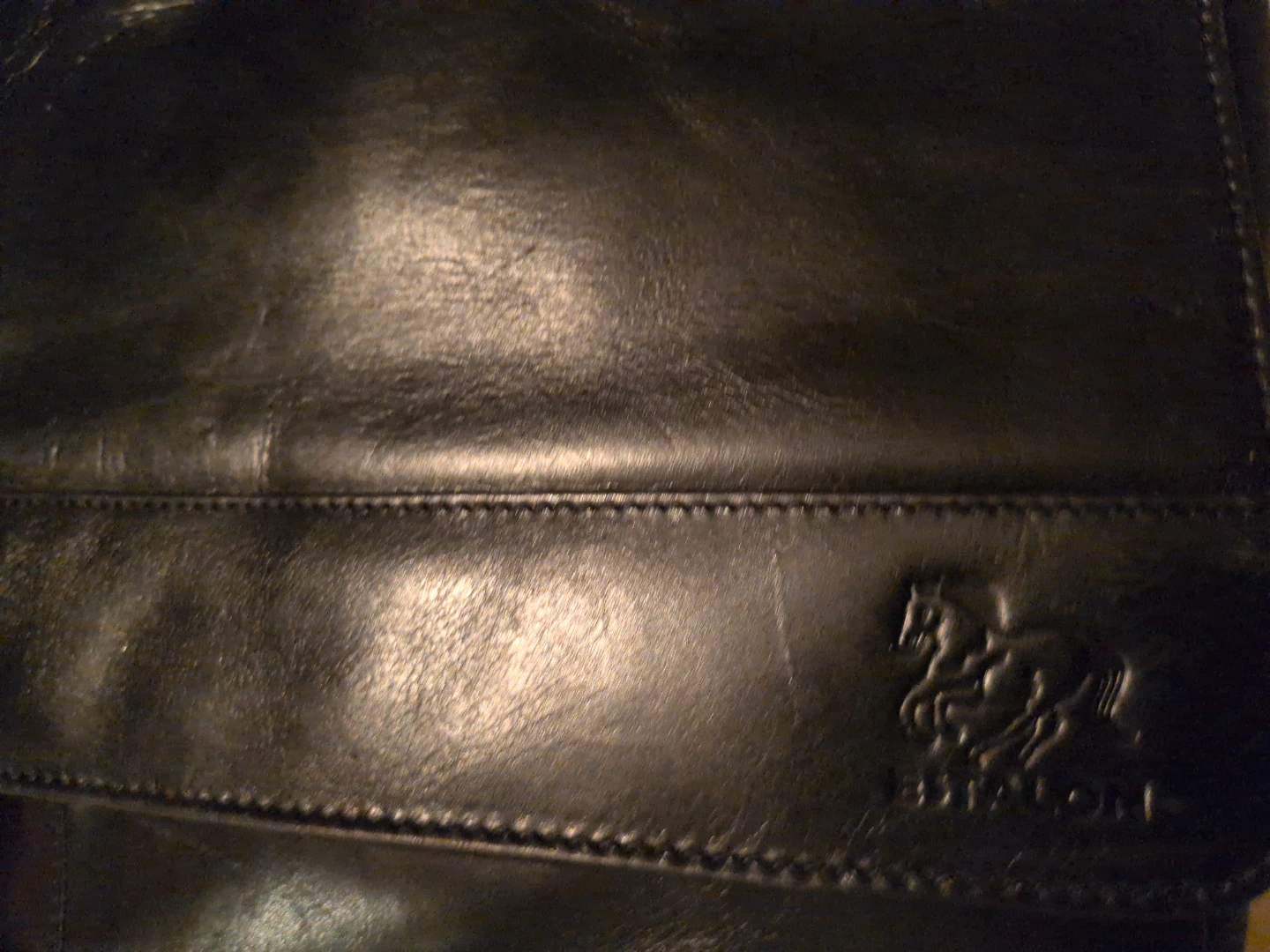 Estalon  brand Black Leather Messenger Bag - photo 2