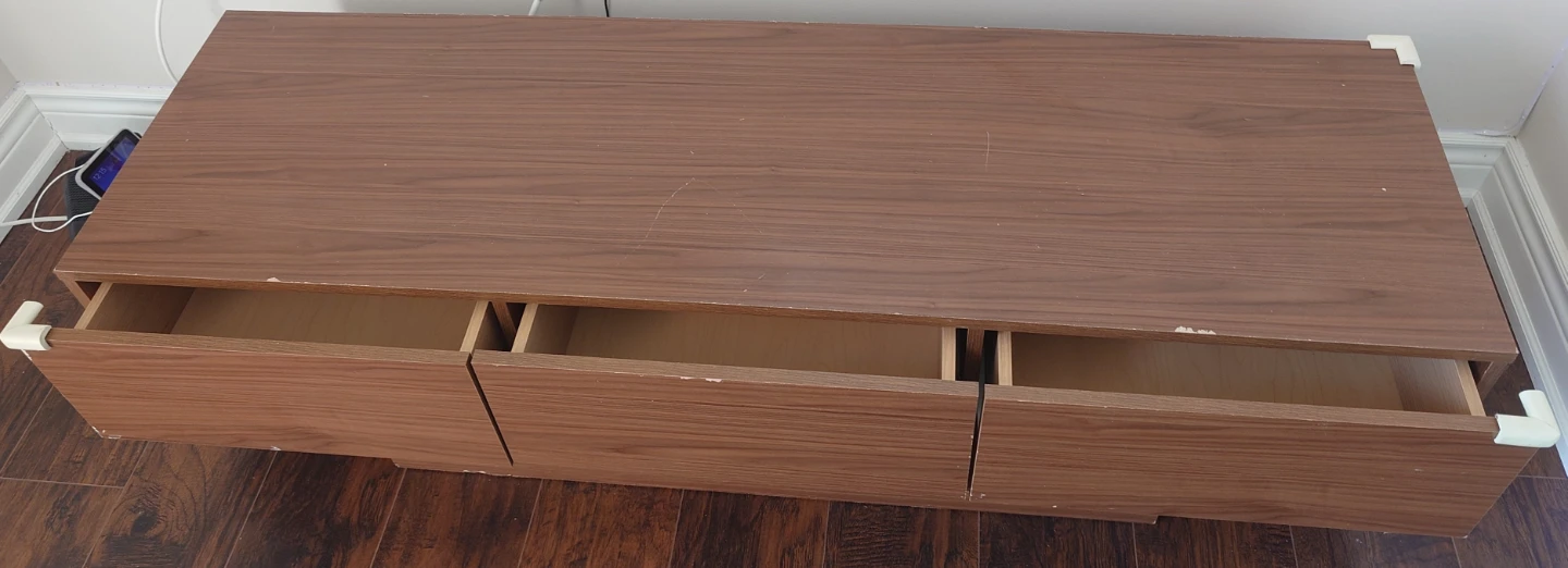 Modern Low-Profile TV Stand / Entertainment Unit - Dark Brown - photo 3