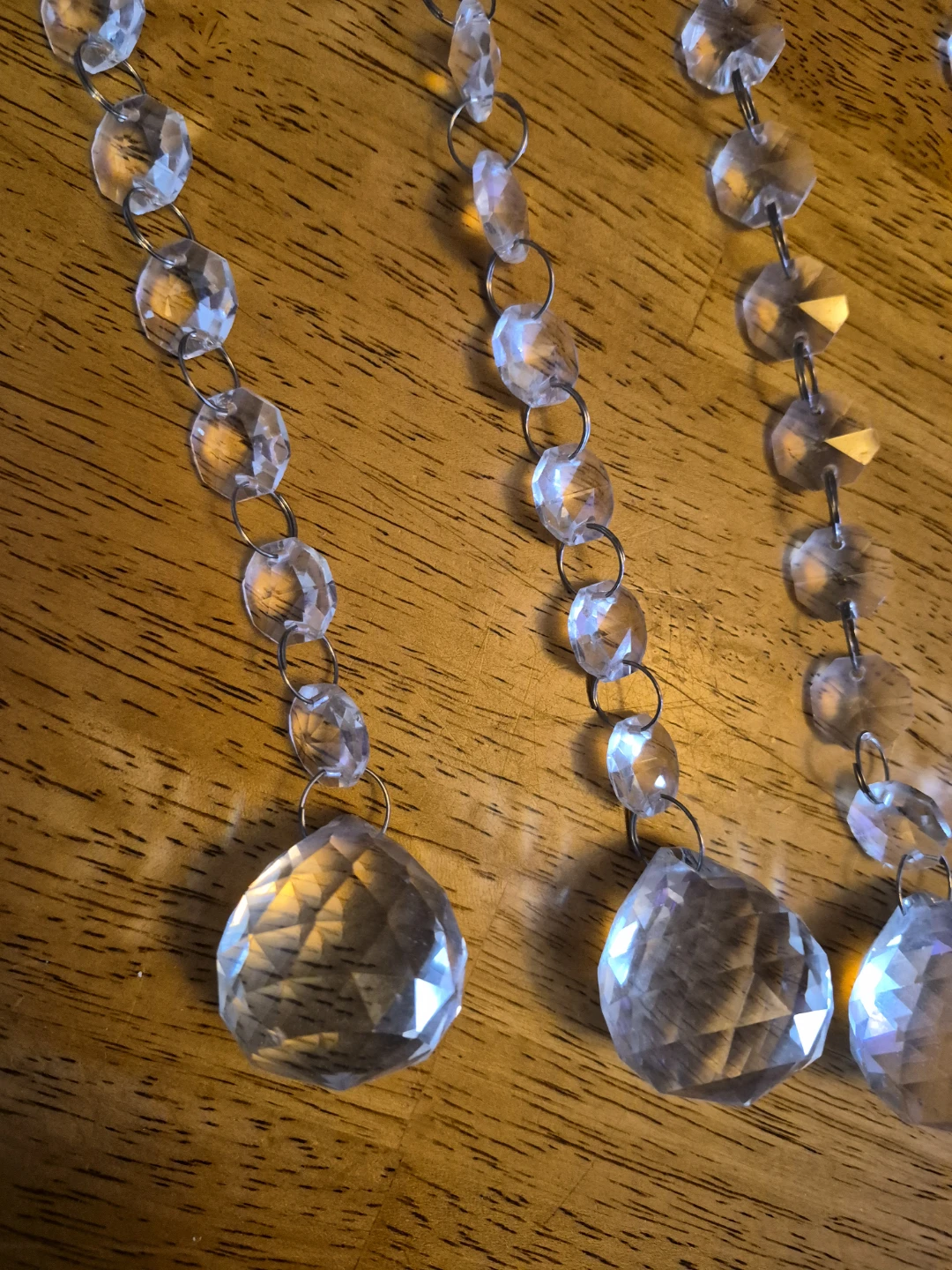 Misc. Lot of 5... 1 1/2" Crystal Glass Pendants - photo 5