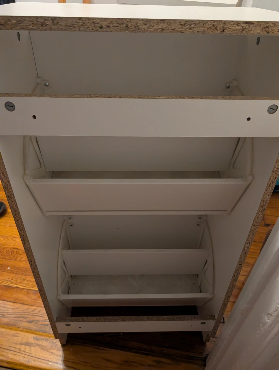 White 2-Door Shoe Cabinet - photo 3