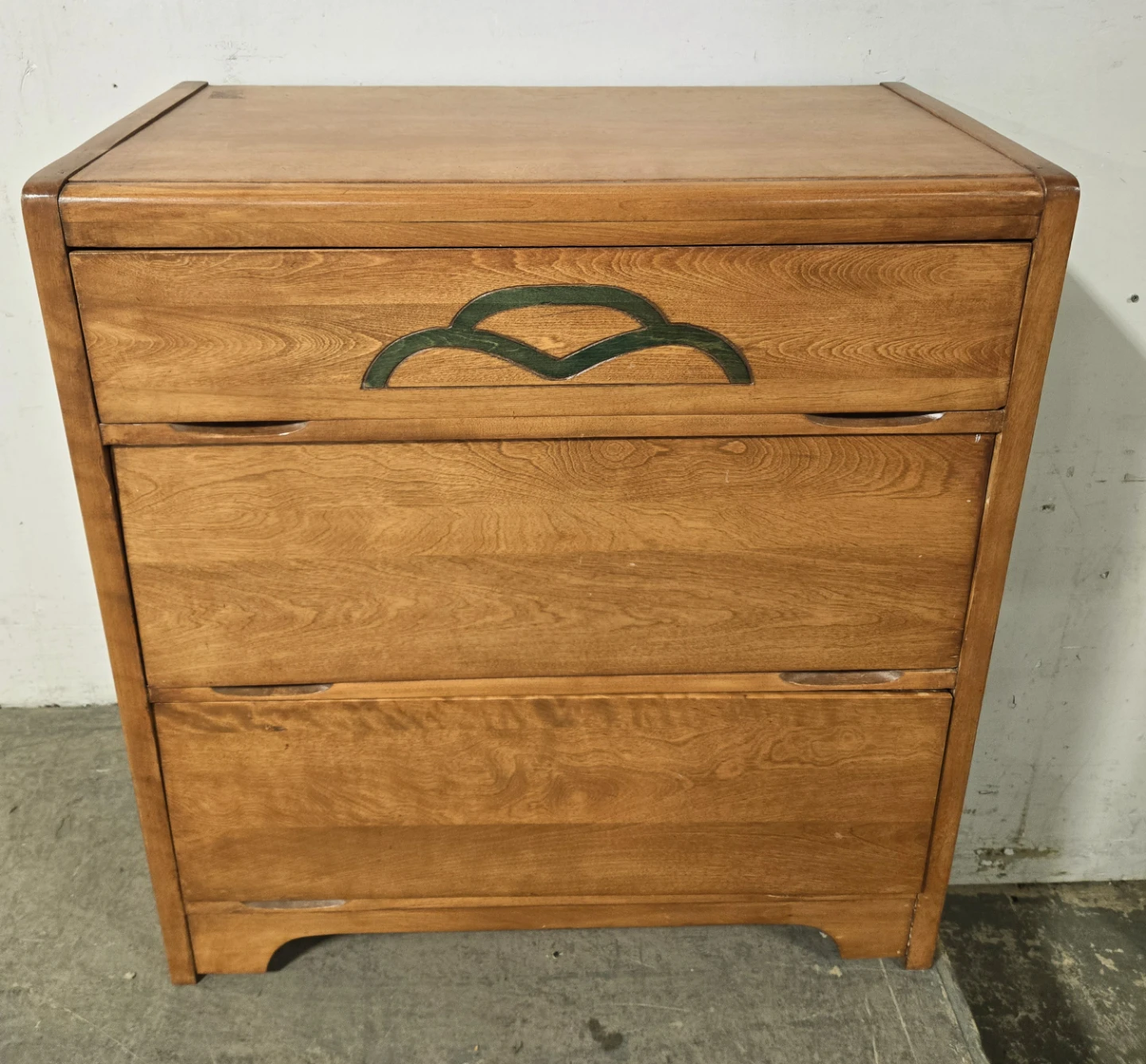 Art Deco Solid Walnut 3 Drawer Dresser (Delivery Available) - photo 4