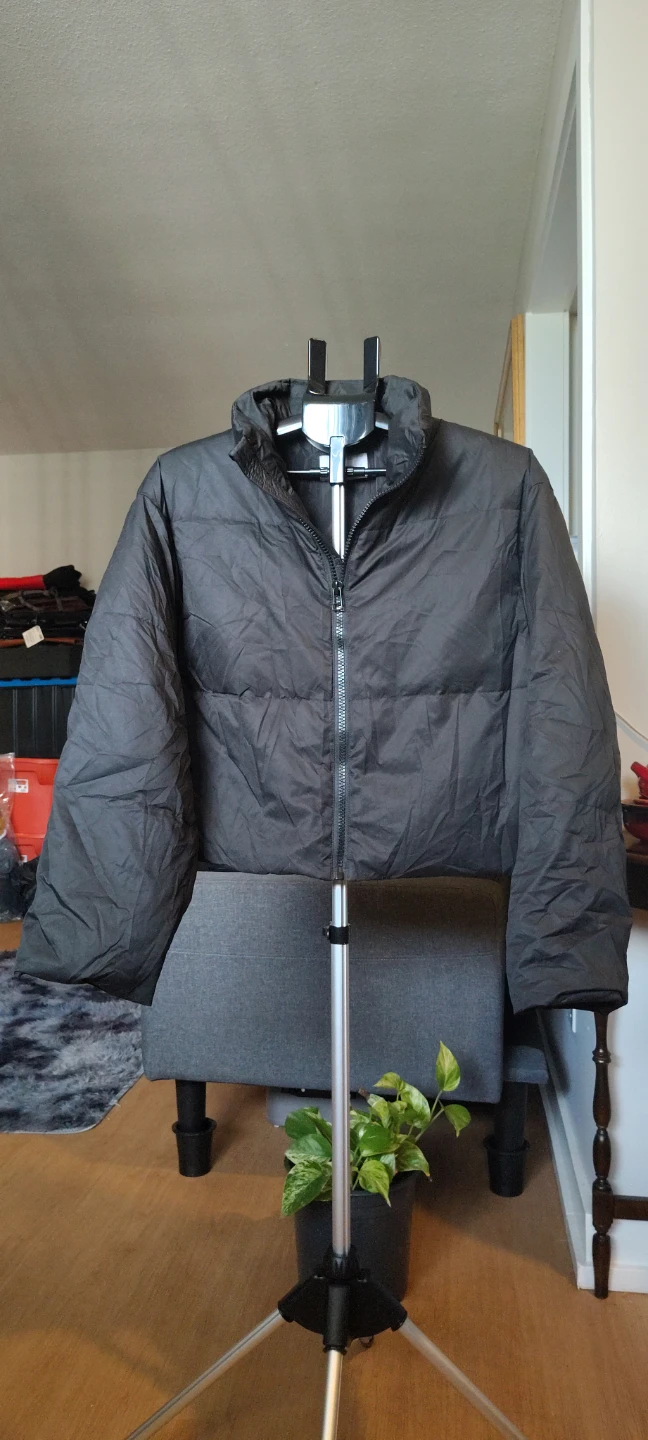 Fort + Oak Black Puffer Jacket