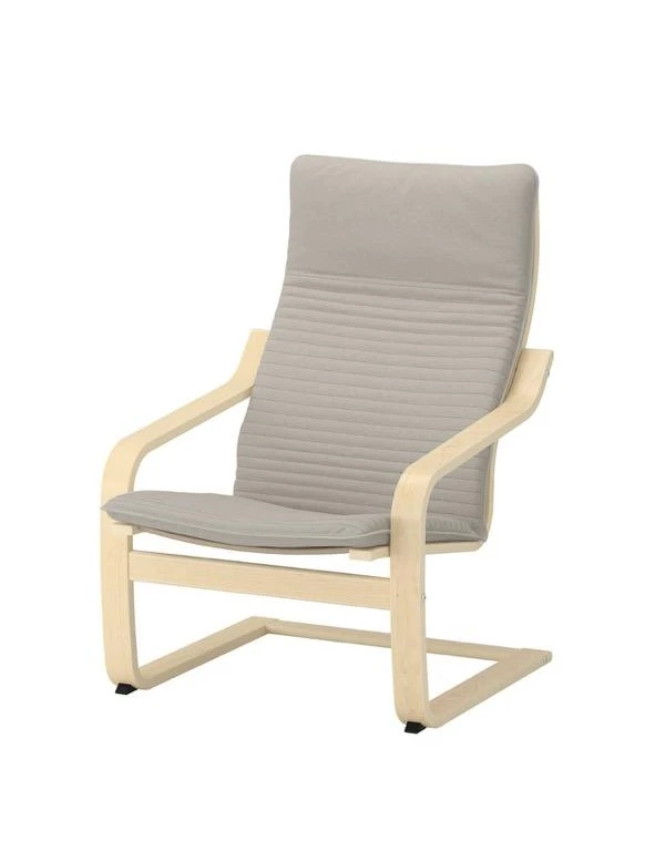 Armchair with light grey cushion
