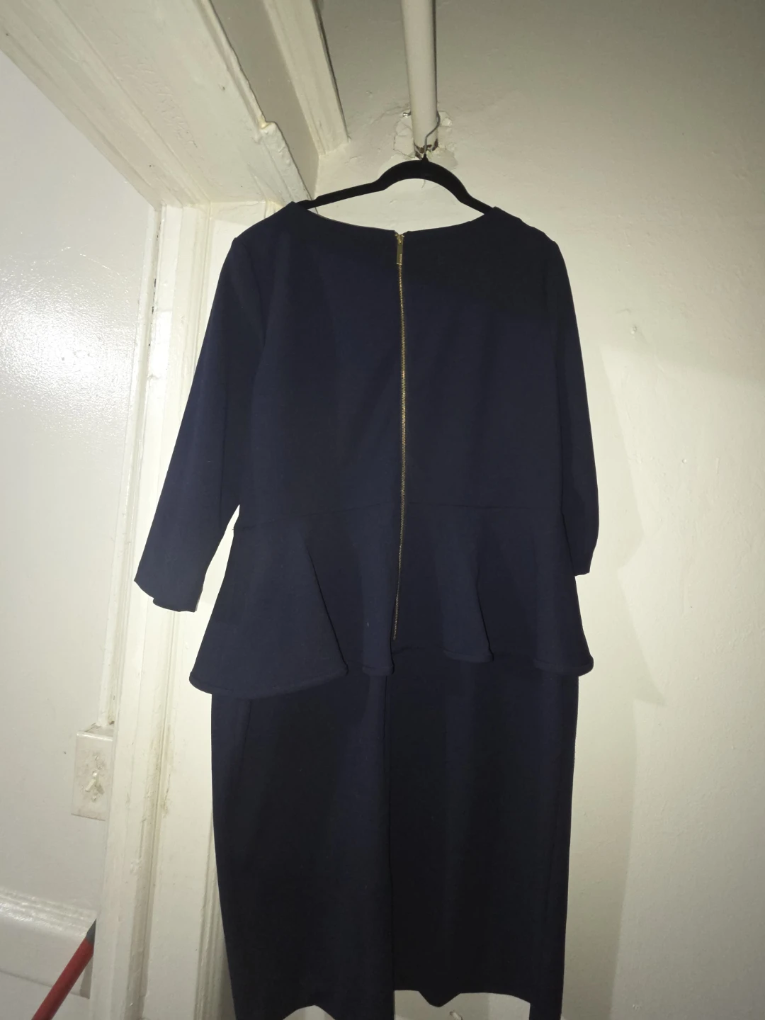 Calvin Klein Navy Peplum Dress
