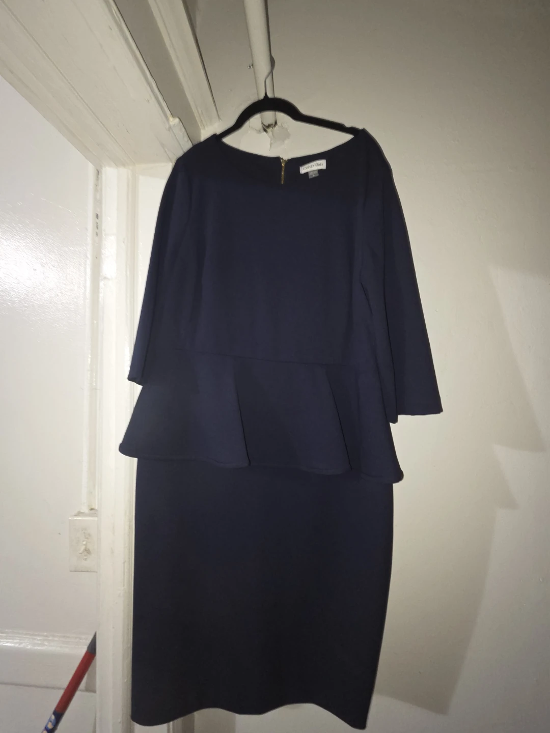 Calvin Klein Navy Peplum Dress - photo 2