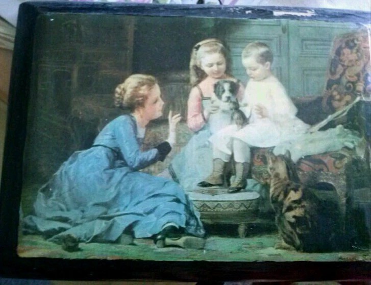 " 'Making Friends" small by Amable Louis Schneider 1824-1884
