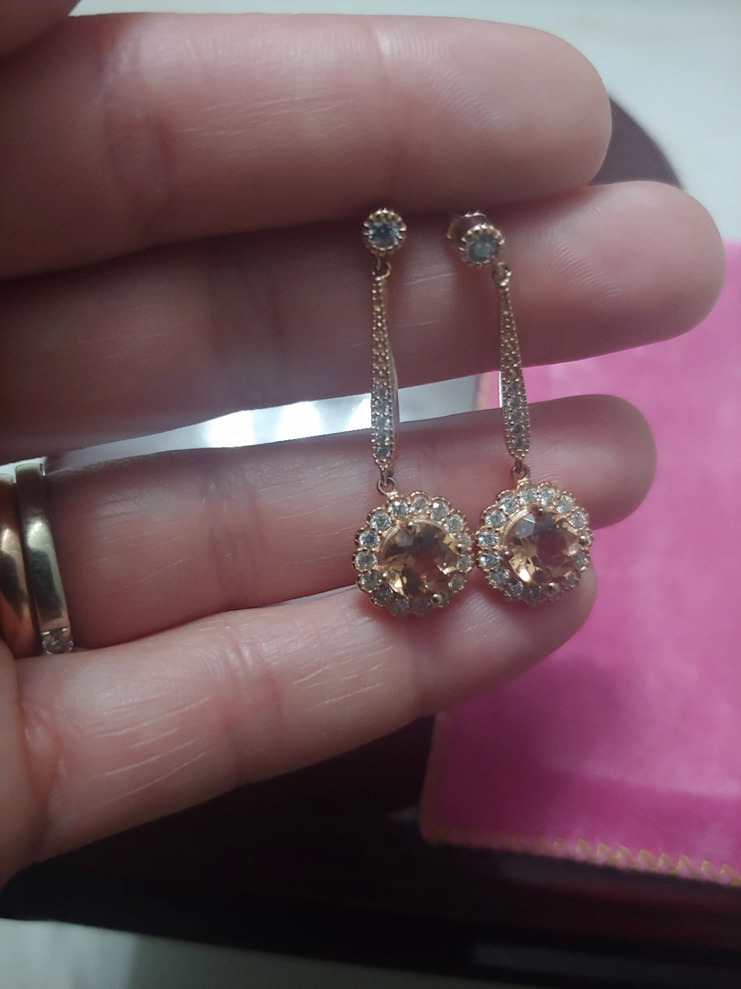 Dangle Earrings 925 rose gold - photo 2