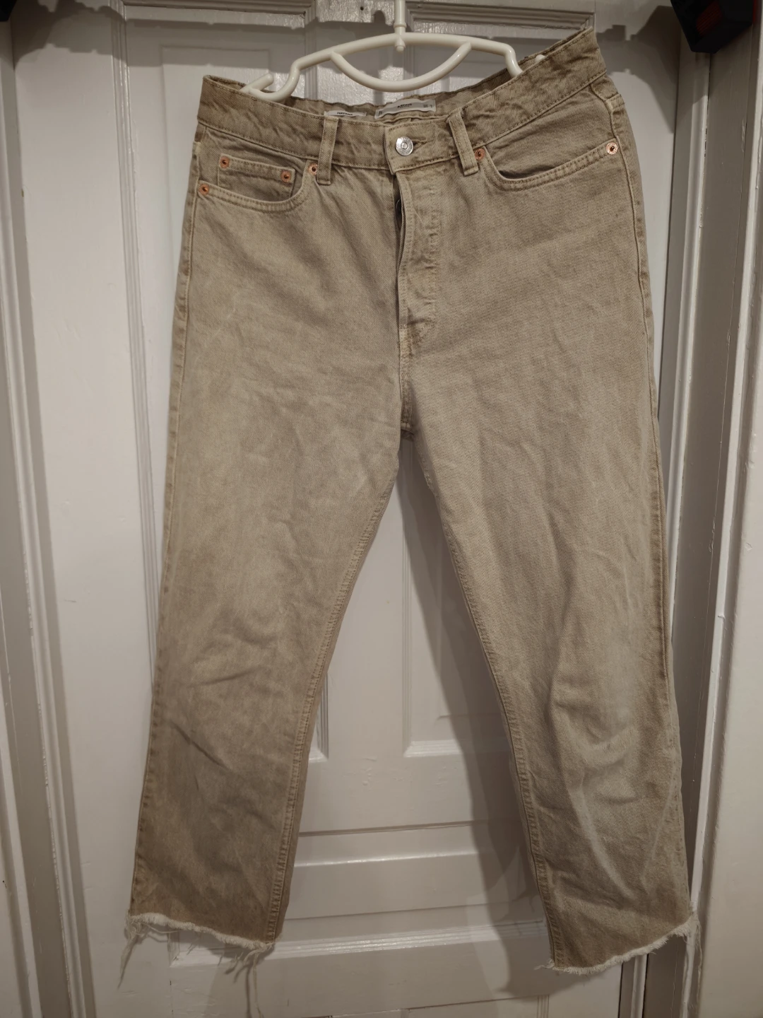 MANGO Denim Havana Straight Leg Jeans - Tan
