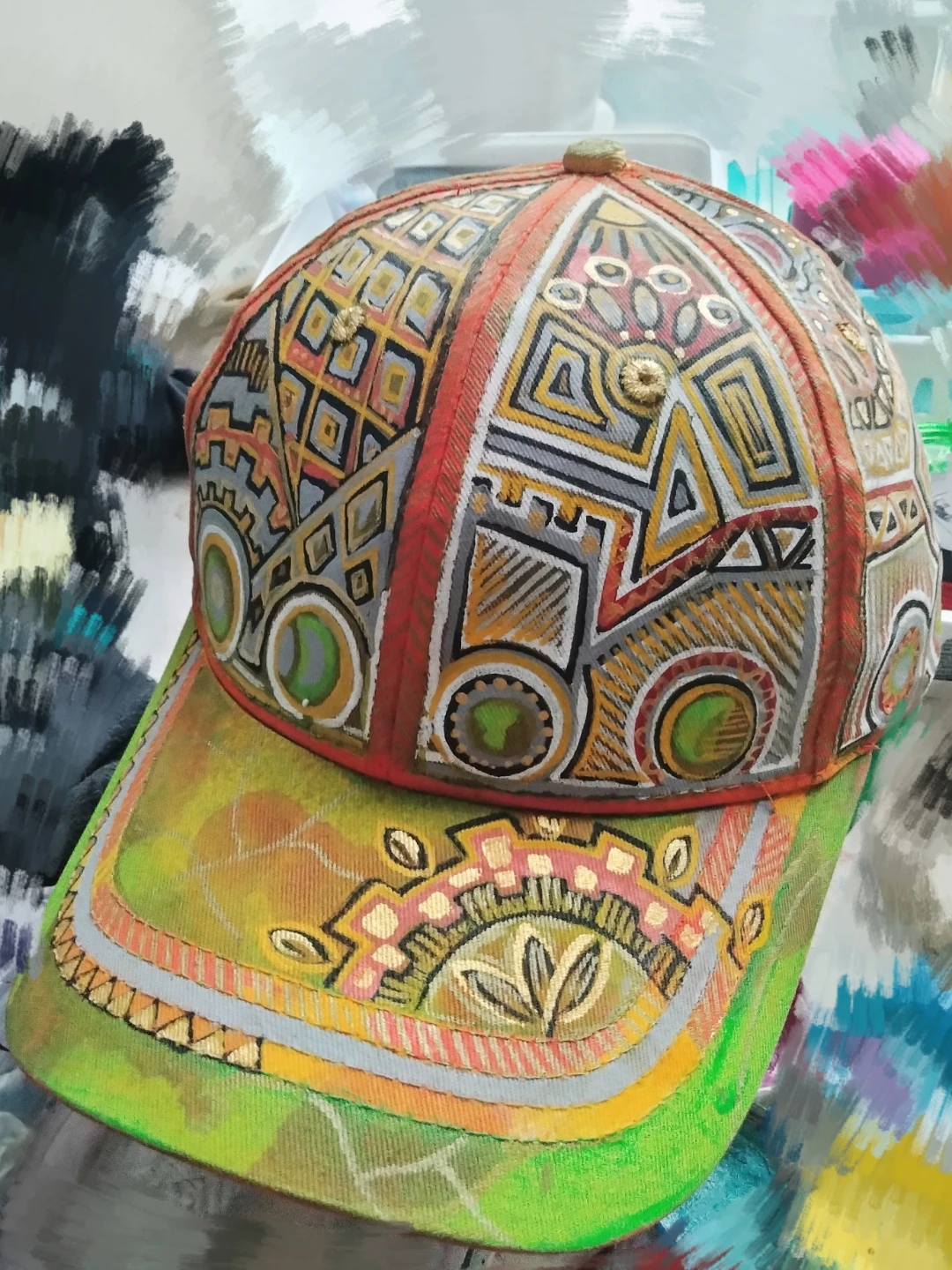 Hand-Painted Baseball Cap - photo 2