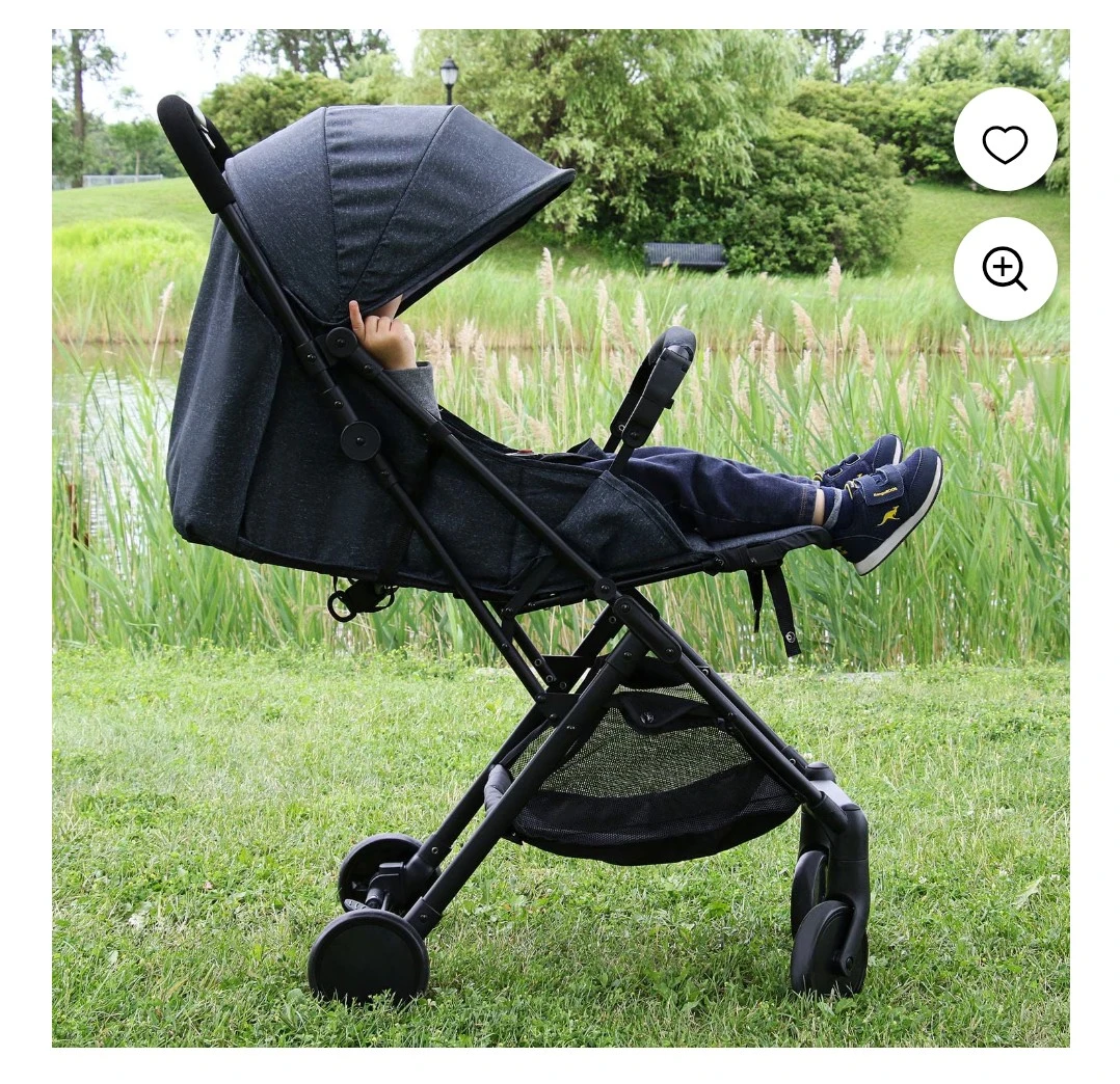 Bily Compact Easy-Fold Stroller - Heathered Grey - photo 2