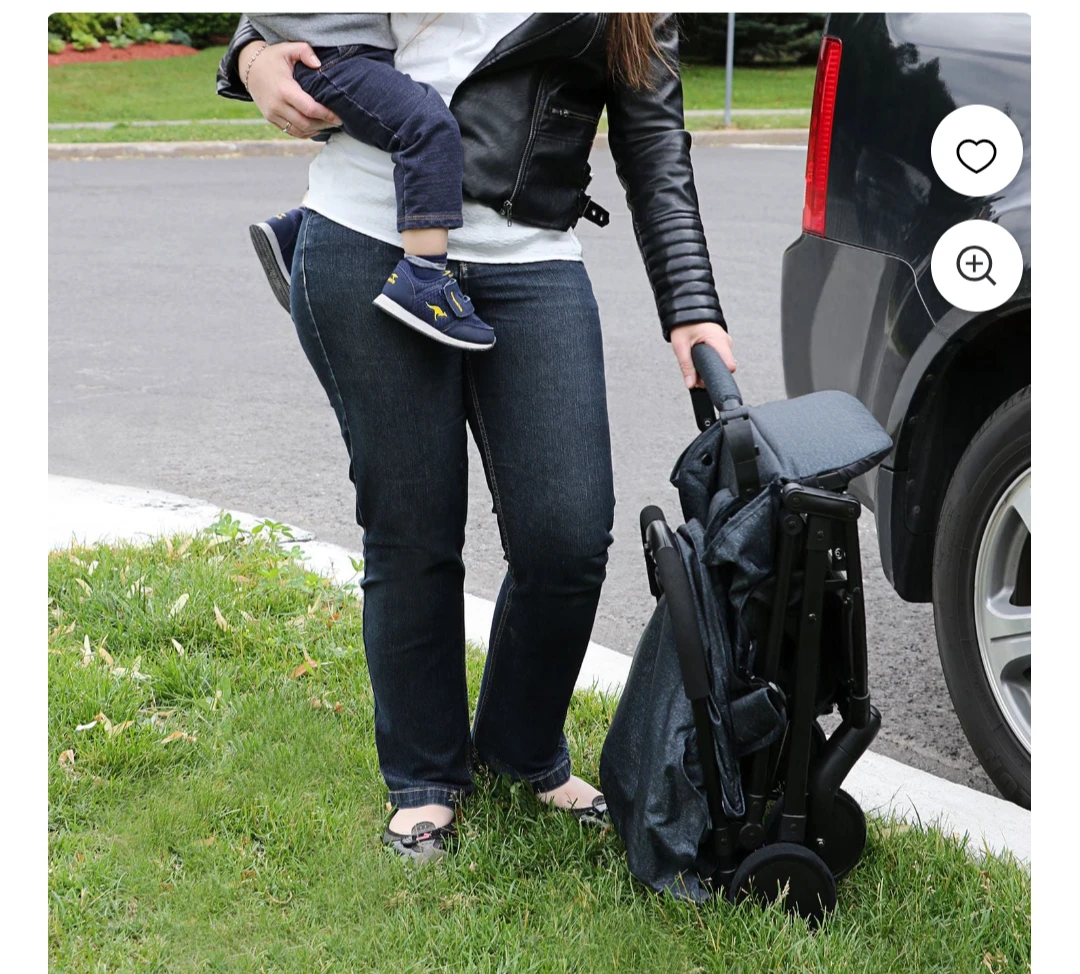 Bily Compact Easy-Fold Stroller - Heathered Grey - photo 3